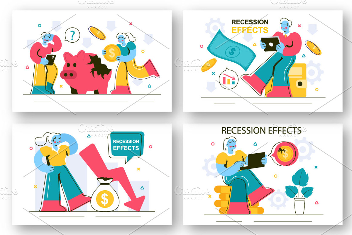 10 Recession Effects Illustration, a Finance Illustration by denayunebgt (Photo 2 of 4)
