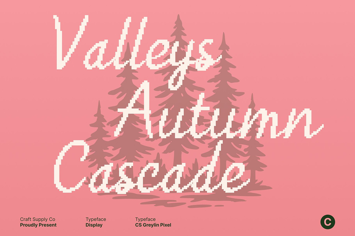 CS Greylin Pixel, a Script Font by Craft Supply Co. (Photo 6 of 8)