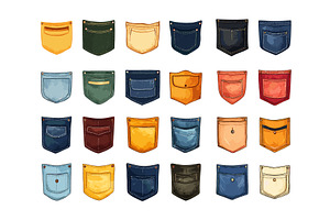 Textile denim pants pockets cartoon, an Object Illustration by Valerie Bodnar