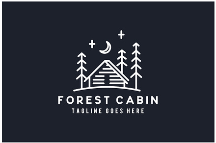 Pine Tree Village Cabin Forest Logo, a Branding & Logo Template by Enola99d