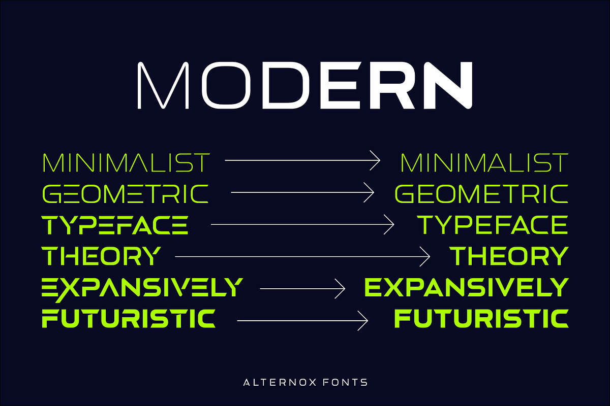 Alternox Fonts Famliy, a Sans Serif Font by Asenbayu (Photo 2 of 14)