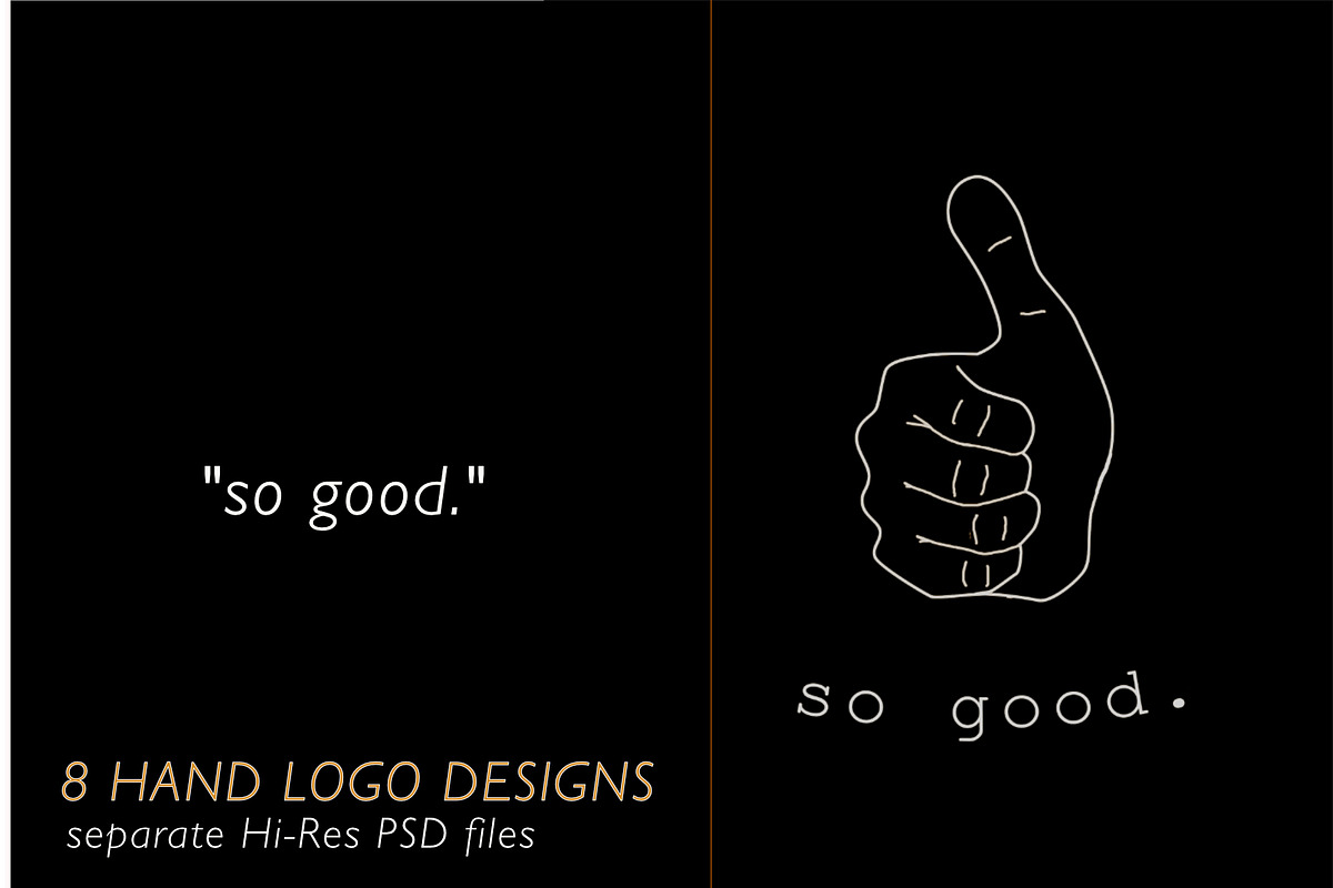 Hand Logo Design Set, an Illustration by CC CREATIVE CO