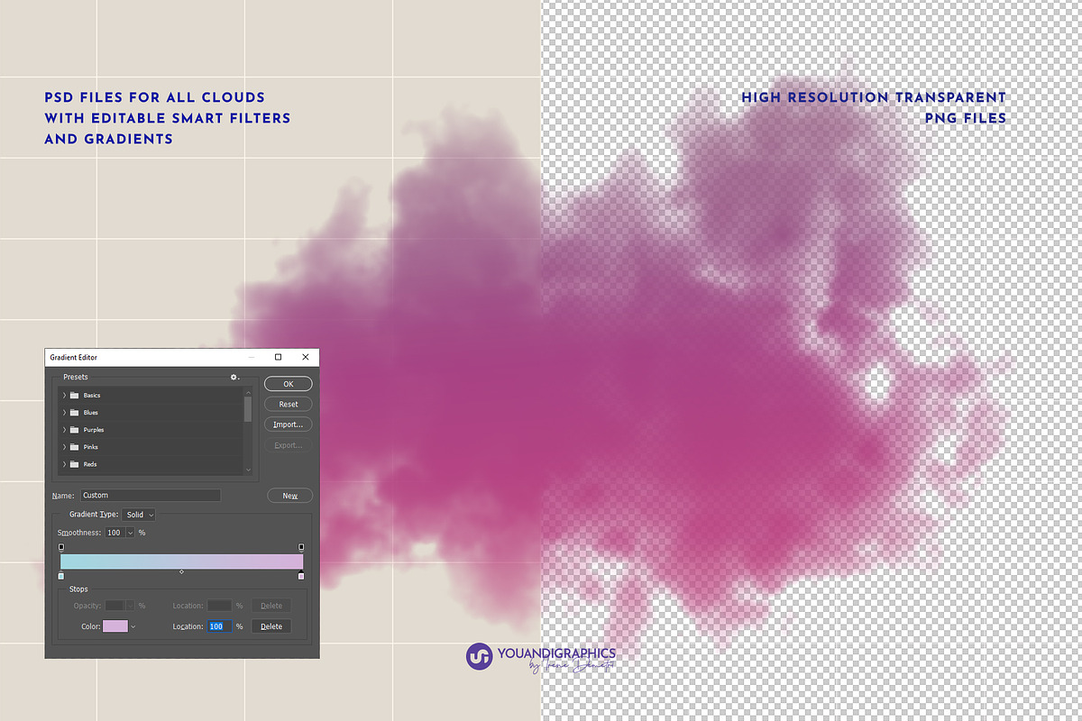 Floating Colorful Clouds | PNG/PSD, a Graphic by Youandigraphics (Photo 3 of 14)
