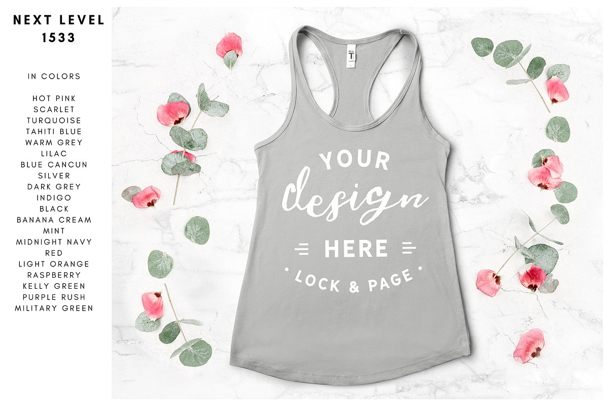 Next Level 1533 Tank Mockup Bundle, a Shirt Mockup by lock and page (Photo 8 of 35)