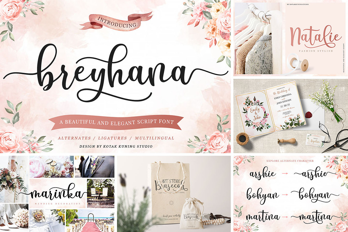 SALE Modern Script Font Bundle preview 8