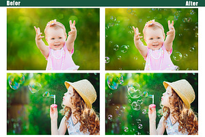 35 Soap Bubbles Photo Overlays