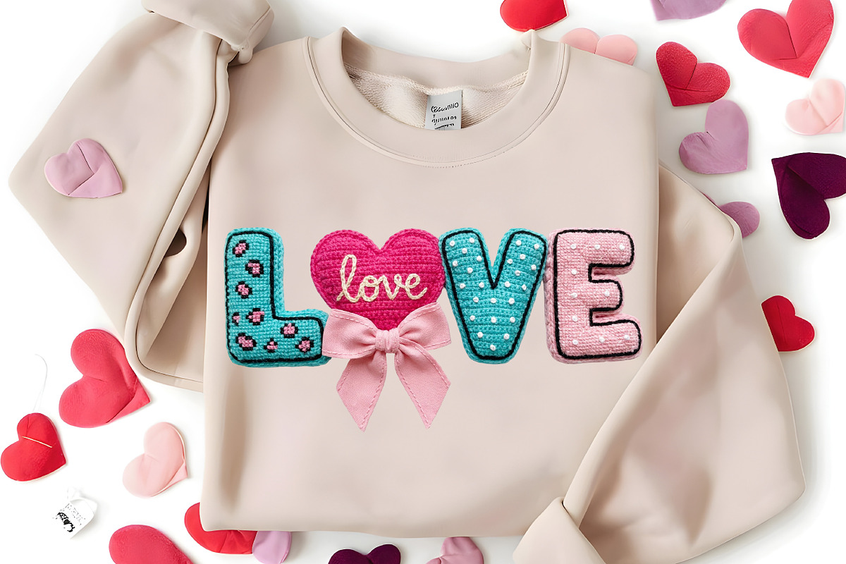 Yarn Crochet Love Valentines PNG, an Illustration by Canvas Craft (Photo 5 of 7)