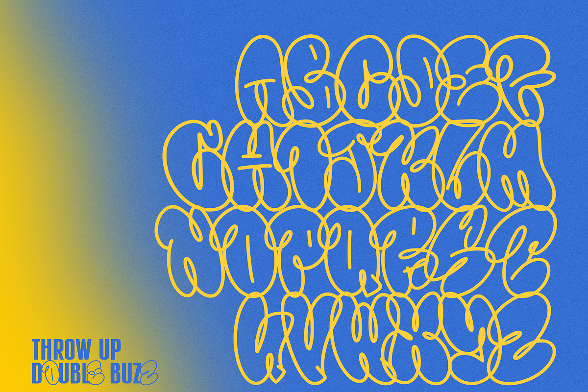 Double Buzz, a Font by ethylene.creative (Photo 3 of 13)