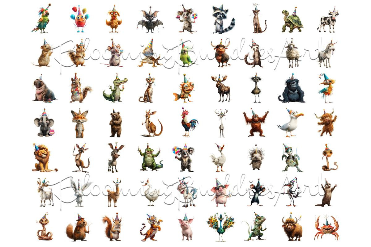 112 Whimsical Quirky Pets Clipart, an Animal Illustration by Art Paradise Studios (Photo 8 of 9)