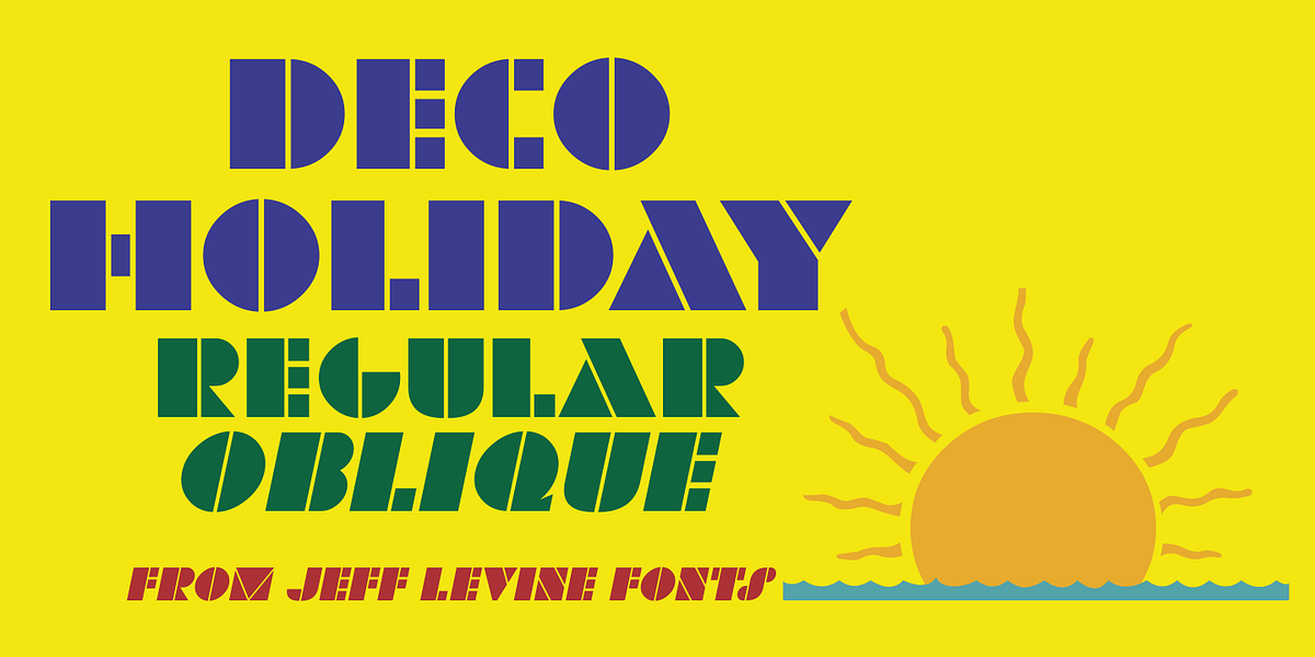 Deco Holiday JNL, a Font by Jeff Levine Fonts (Photo 1 of 5)