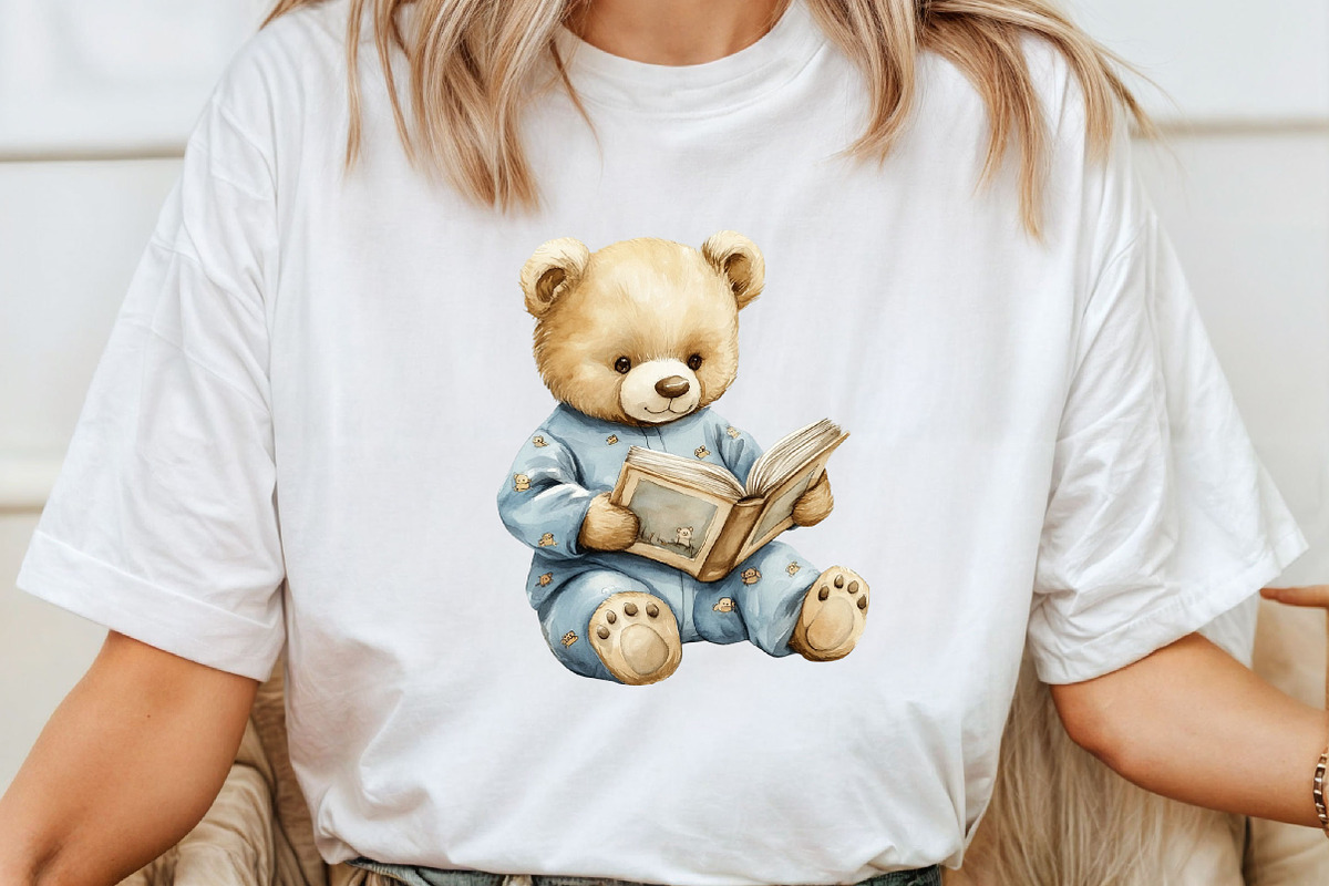 Watercolor Cute Teddy Bear PNG, an Illustration by Pixels.Craft (Photo 5 of 7)