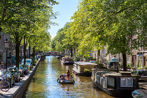 Historic canals of Amsterdam.