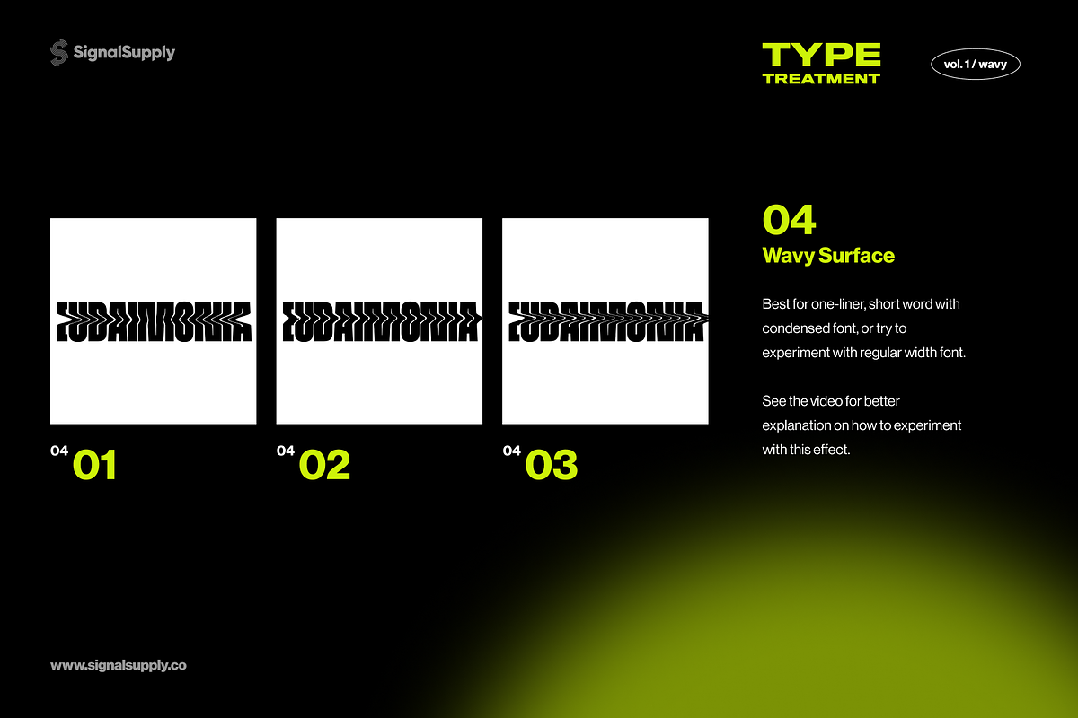 TYPE TREATMENT - Vol.1 Wavy, a Graphic by SignalSupply (Photo 5 of 8)