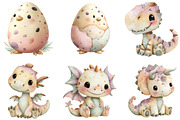 Dinosaurs Watercolor Clipart, an Illustration by Sublimation Artist (Thumbnail 6 of 7)