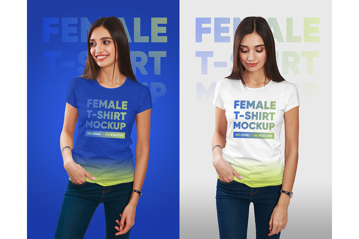 Female T-Shirt Mockups Vol 3. Part 2, a Shirt Mockup by Hi, Mock-Up! (Photo 6 of 10)