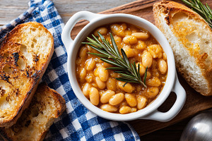 Homemade baked beans in tomato sauce, a Food & Drink Photo by MistyDay