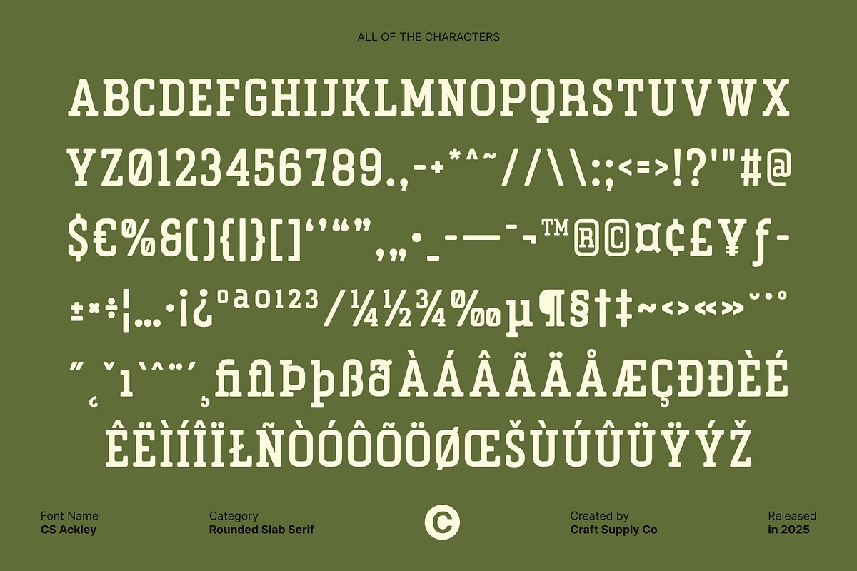 CS Ackley – Slab Serif Font, a Slab Serif Font by Craft Supply Co. (Photo 8 of 8)
