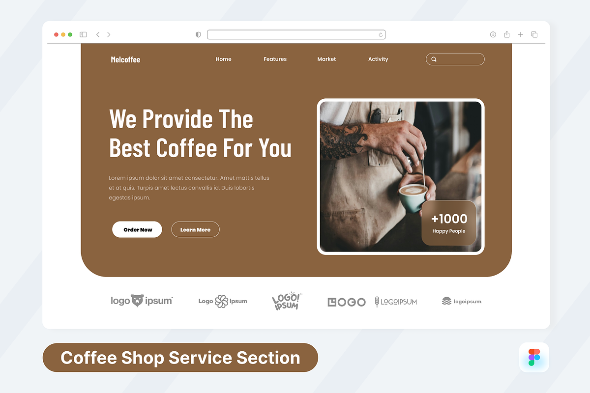Melcoffee - Coffee Shop Hero Header, a Templates & Theme by SquidPixey (Photo 1 of 3)