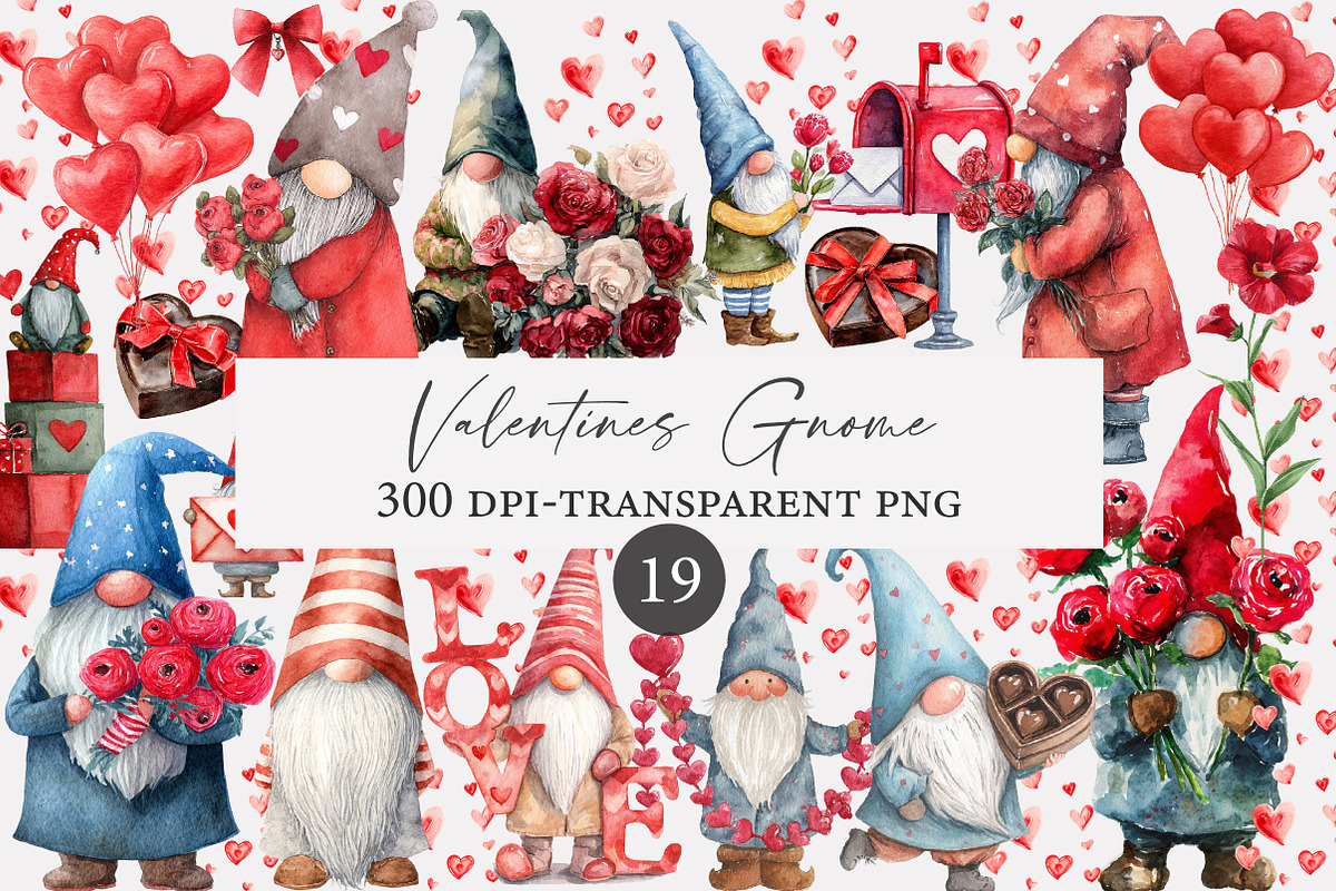 Valentines Gnome clipart, Valentine, an Illustration by Designworld (Photo 1 of 4)