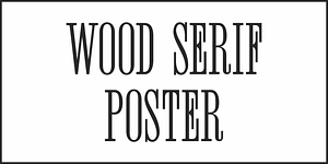 Wood Serif Poster JNL