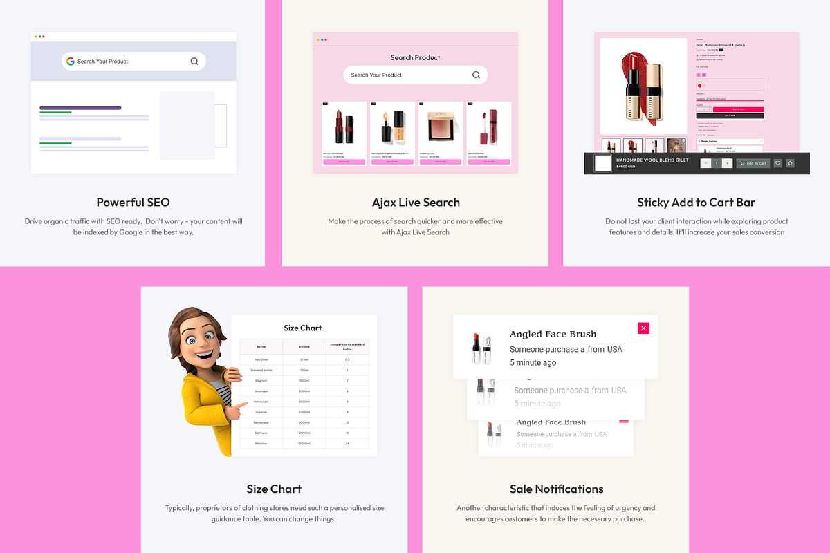 Beauty & Cosmetic Shopify Theme, a Shopify Template by LogicGo Shopify Experts (Photo 5 of 8)