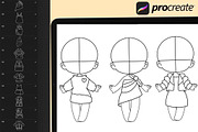 60 Procreate Chibi Clothes Stamp, a Brush Add-On by DrawingStoryShop (Thumbnail 6 of 6)