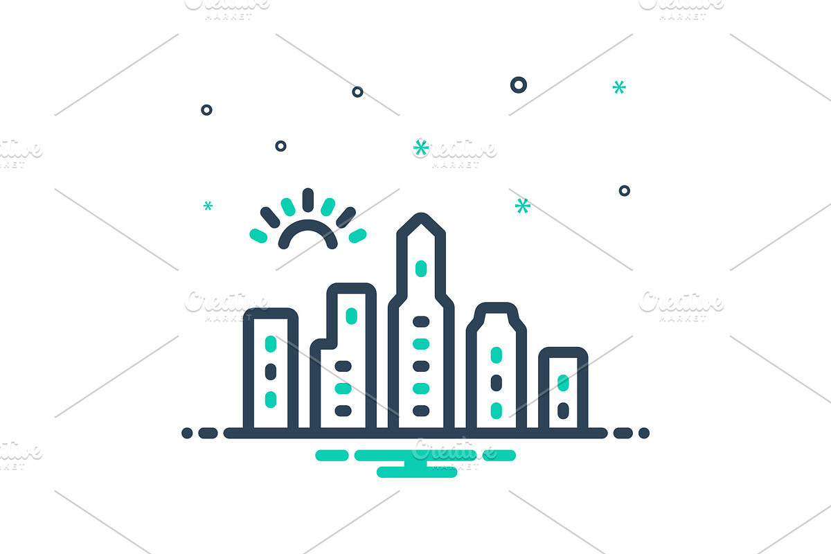 Portland usa mix icon, a Duotone Icon by Creative priyanka