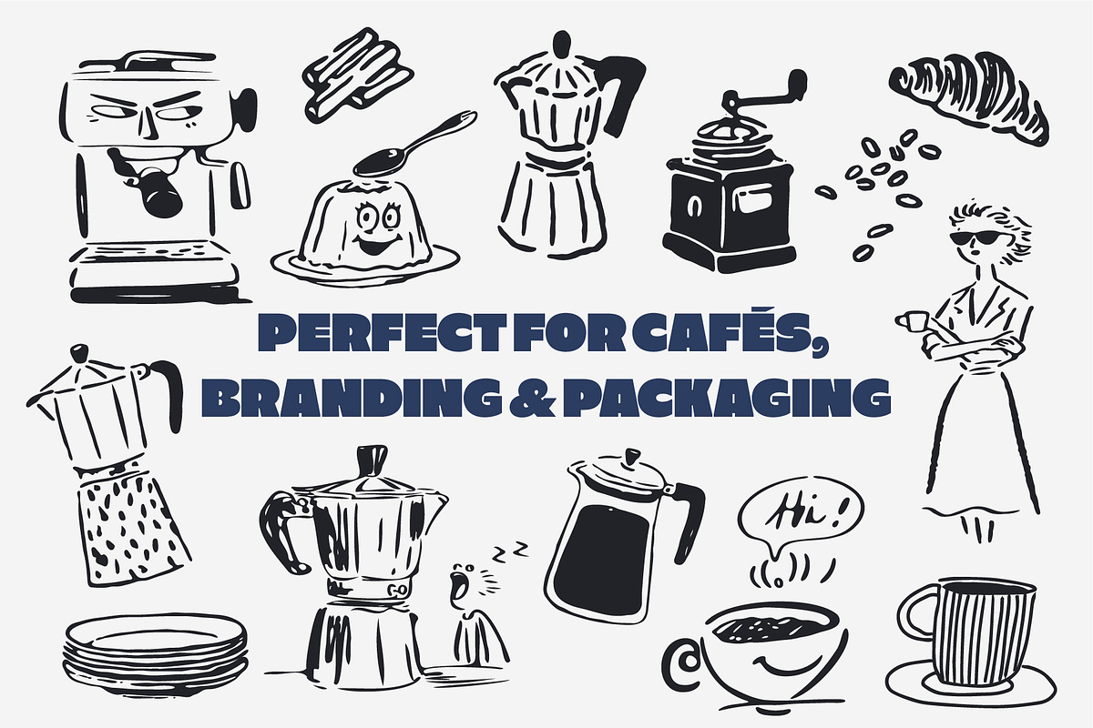 Hand Drawn Coffee Clipart Bundle, a Food Illustration by The Layered Art (Photo 2 of 5)