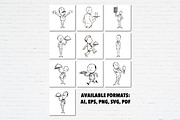 Funny Waiters Doodles Bundle, a Person Illustration by Guavanaboy (Thumbnail 2 of 3)