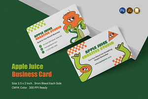Apple Juice - Business Card, a Business Card Template by Esensifiksi.studio