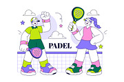 10 Padel Vector Illustration, a Sport Illustration by denayunebgt (Thumbnail 4 of 4)