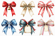 Watercolor Christmas Bow Sublimation, an Illustration by Craft Nest (Thumbnail 3 of 6)