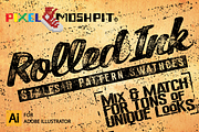 Vector Rolled Ink Styles & Swatches, a Texture Graphic by PixelMoshpit (Thumbnail 1 of 4)