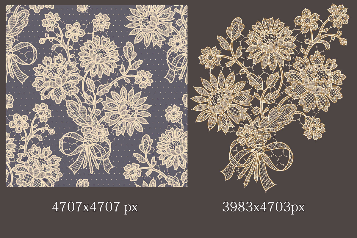 Big classic vintage lace collection., a Pattern Graphic by Ajuga (Photo 4 of 10)