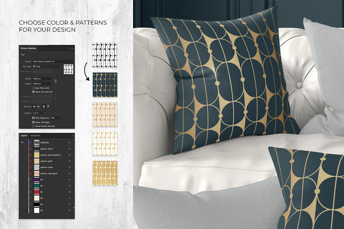 Asian Deco Vol.2 : Seamless Art Deco, a Pattern Graphic by AsianElements (Photo 3 of 11)