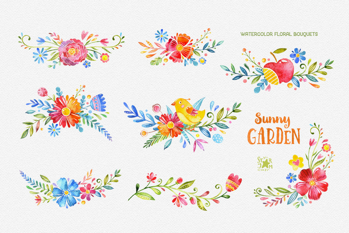 -25% Sunny Garden. Floral Bundle, a Decorative Illustration by StarJam (Photo 4 of 11)