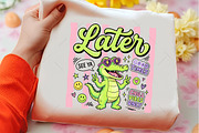 Cute Alligator Chill Vibes PNG, a Technology Illustration by OK Design (Thumbnail 3 of 5)