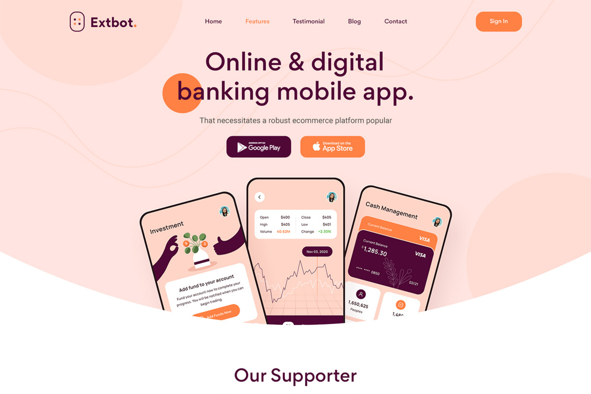 App Landing HTML5 Template - Extbot, a Landing Page Template by HasThemes (Photo 4 of 6)