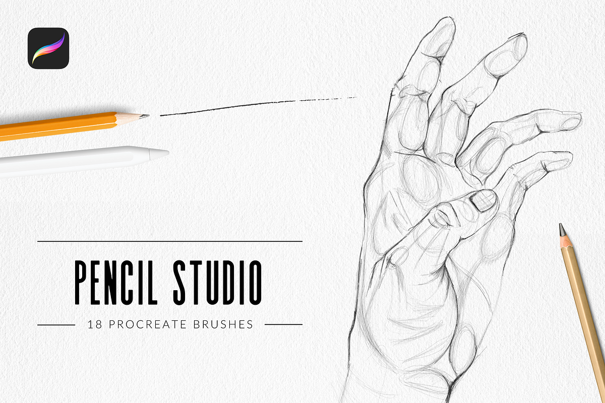 Pencil Studio - Procreate Brushes, a Brush Add-On by AMStudio. (Photo 1 of 6)