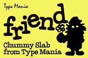 Friend TM – Chummy Slab, a Slab Serif Font by Type Mania (Thumbnail 1 of 12)