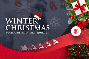 Winter Christmas PowerPoint Template, a Presentation Template by Brandearth RRGraph