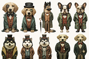 Vintage Dogs Clipart Bundle, an Animal Illustration by Design Scotch (Thumbnail 8 of 8)
