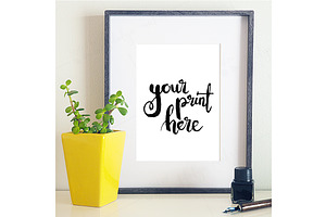 Styled frame mockup - calligraphy 2
