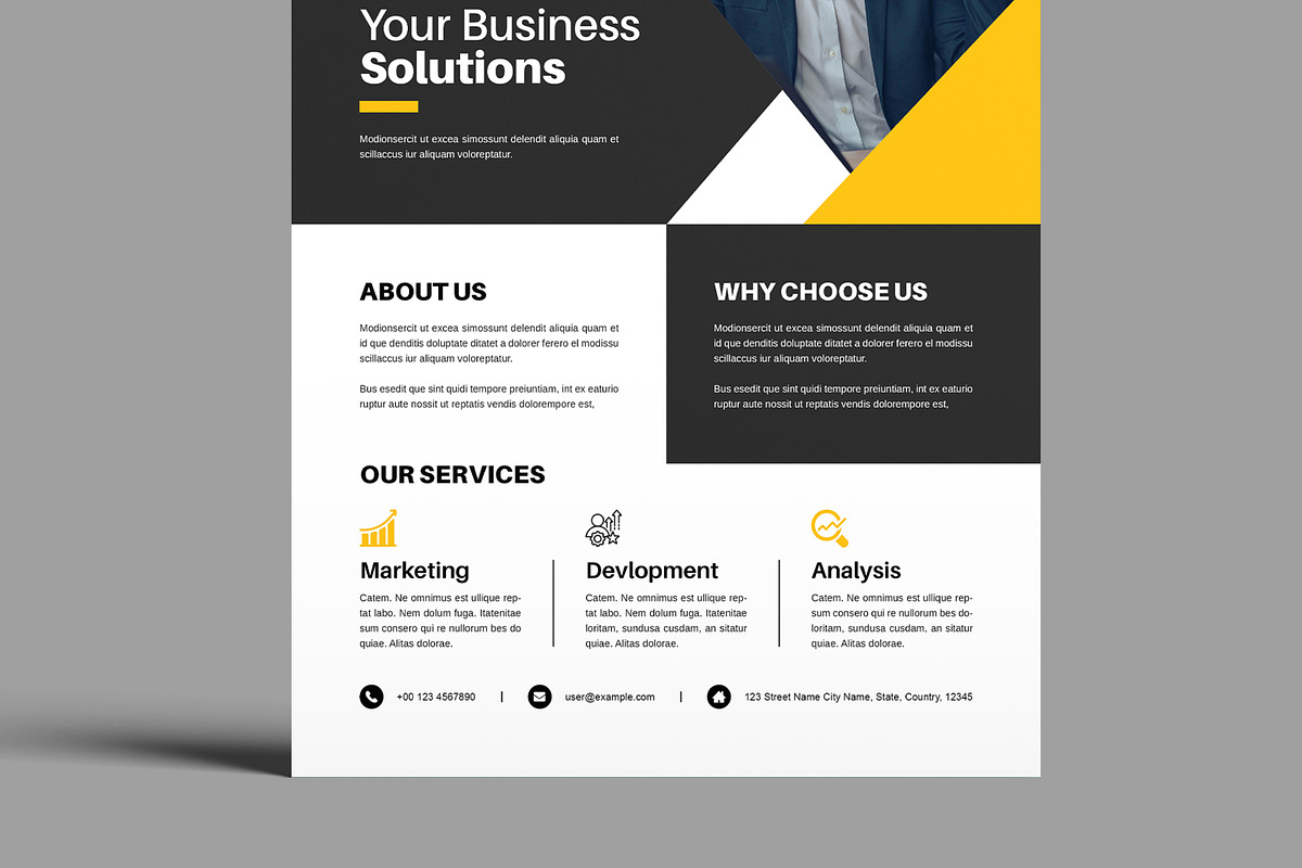 Corporate Flyer Design Layout, a Flyer Template by MightyDesign (Photo 5 of 8)