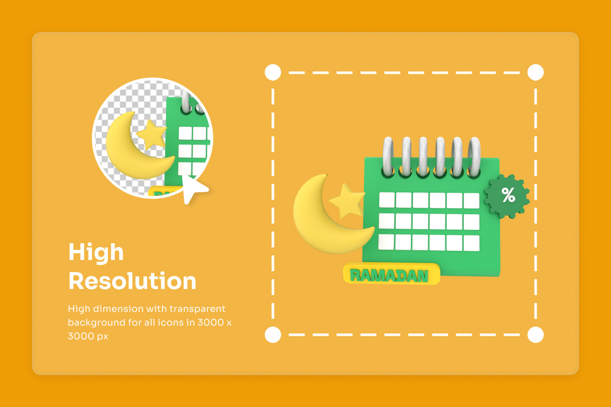 Ramadan E-Commerce 3D Campaign Icons, a Work Illustration by twinstd (Photo 3 of 6)