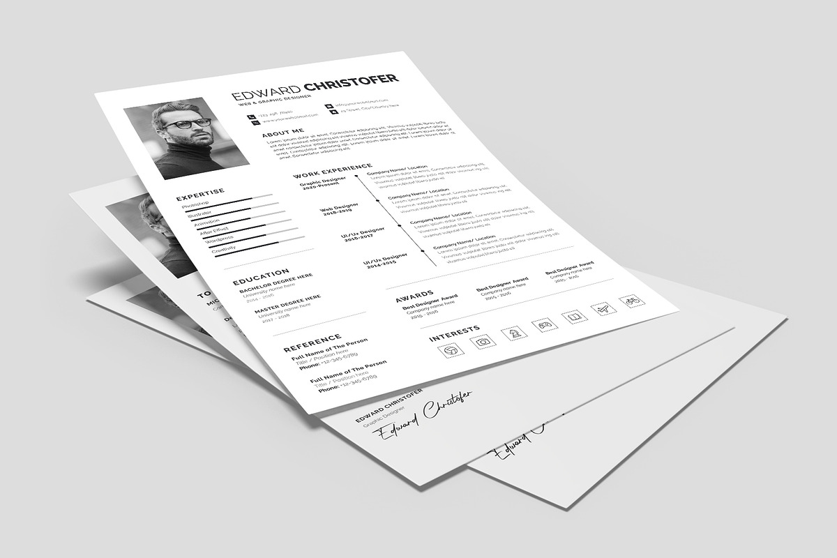 Modern Resume Template, a Resume Template by Abdul Studio (Photo 3 of 5)