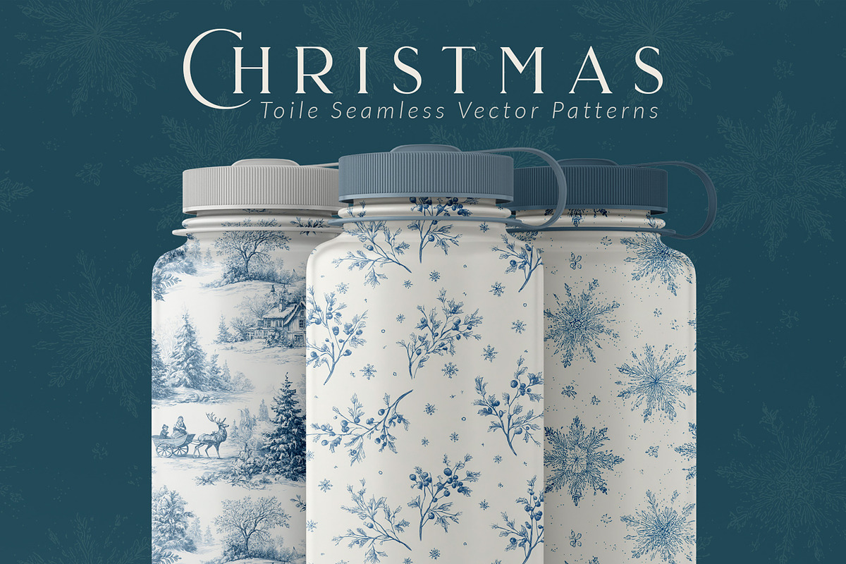 Vintage Christmas Pattern Collection, a Pattern Graphic by Olya Creative (Photo 11 of 21)