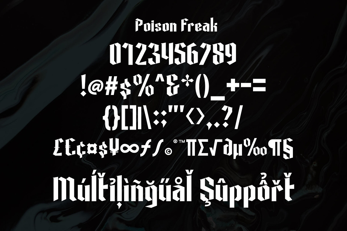 Poison Freak, a Blackletter Font by alit design (Photo 6 of 9)