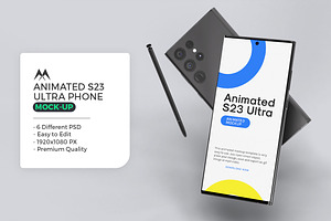 Animated S23 Ultra Mockup Set