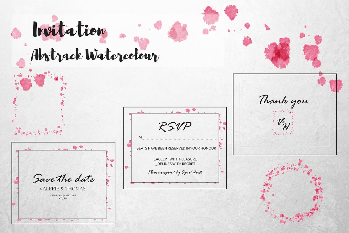 Abstrack Watercolour Invitation, an Invitation Template by byfloraison (Photo 4 of 6)
